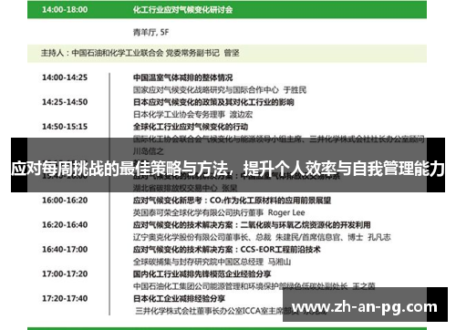 应对每周挑战的最佳策略与方法，提升个人效率与自我管理能力